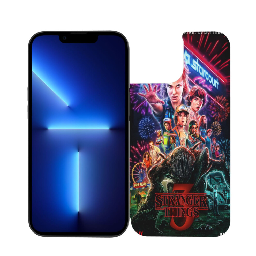 Stranger Things Compatible With Iphone 13 Phone Case, Leather Case Magnetic Closure Flip Cell Phone Cover For Compatible With Iphone 13 Dual Camera 9482828873393