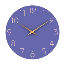 Washranp Round Wall Clock,Silent Non-Ticking Wood Modern Hanging Clock Battery Operated for Home School Office Decor