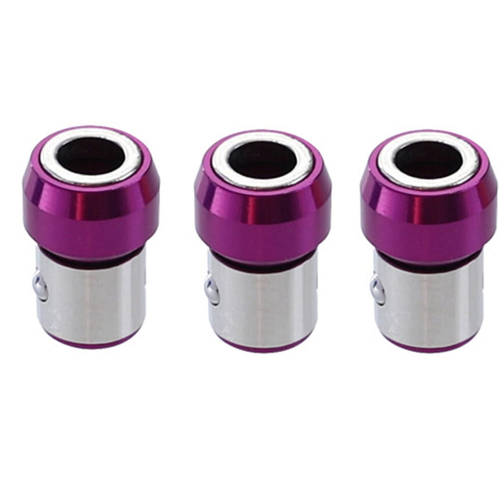 Cailmei 3Pcs Universal 21Mm Removable Magnetizer Ring Magnetic Steel Screwdriver Bit Purple 9482828876011