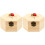 2 Pcs Hexagonal Simulation Flower Gift In Wooden Box 2