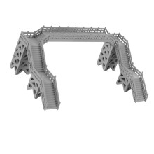 2Stk Mini Fußgängerbrücke Modell Plastik Sandtisch Ornament