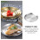 5Stk Edelstahl Pizzateller Runde Servierplatte Für Restaurant & Buffet 10