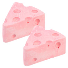 6Pcs Orange Hamster Teething Toys Calcium Bunny Molar Blocks Durable