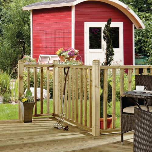 Pack of 2 Full Square Decking Newel Post