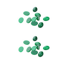 10Pièces Cabochons Verre Ovale Vert Accessoires DIY