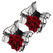 1 paire de manchettes gothiques Lolita en roses