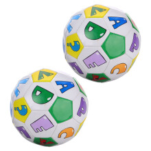 2Pièces Mini Ballon De Foot Enfant En Cuir Doux Pour Indoor Et Outdoor