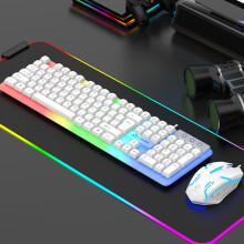 Sada klávesnice a myši JunYeShi s osvetlením – mechanický pocit, RGB podsvietenie, káblová herná kombinácia pre živý herný zážitok