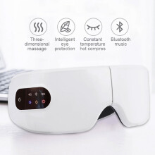 LNKOO masážny prístroj na oči s teplom a kompresiou, kompatibilný s hudbou cez Bluetooth, nabíjateľný pre namáhanie očí, tmavé kruhy,