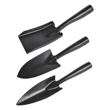 3Pièces Truelle Jardin Acier Manganèse Noir Ergonomique Pour Fleurs