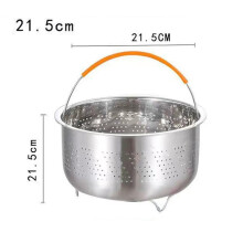 Vaporera FANJIE con cesta de acero inoxidable, cesta para vaporera de arroz y olla a presión.