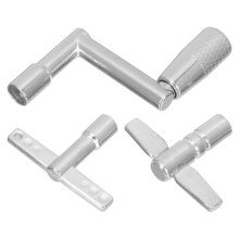 6Pièces Clés Batterie Argent Solides Outils Acier Inox