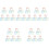 30Pièces Effaçables Double Face PVC Multicolores Pour Classe 3