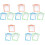30Pièces Effaçables Double Face PVC Multicolores Pour Classe 11
