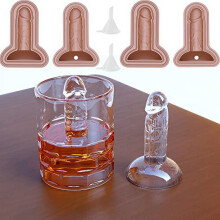 Fymlhomi Novelty ijsblokjesvorm (2 stuks), siliconen vorm met deksel, BPA-vrij, voor cocktails, whisky, bier en koffie - houdt drankjes gekoeld