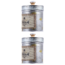 2 pièces boîte rangement fer antique, organisateur bureau cuisine