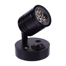 2Pièces Lampe Murale Rv Noire Aluminium Avec Orientation Réglable