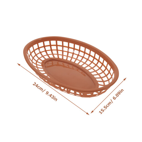 12Pcs Plastic Coffee Food Baskets Reusable Snack Plates for Storage 2