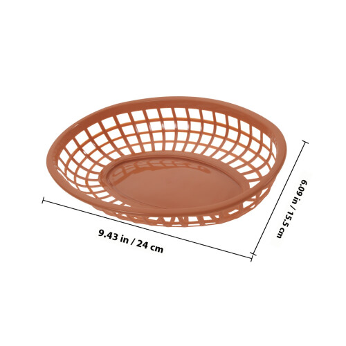 12Pcs Plastic Coffee Food Baskets Reusable Snack Plates for Storage 1