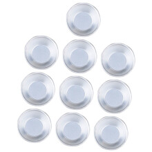 10 Pcs Cake Baking Pans Egg Tart Mini Cupcake Removable Mold Molds Metal