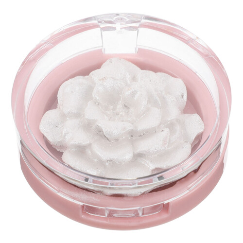 Highlighter Poudre Compacte En Forme De Rose Argent Pour Pommettes
