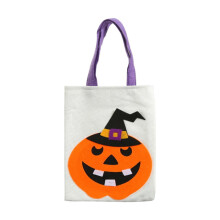 GEQIAN Halloween-kannettava kantolaukku, yhteensopiva kurpitsankarkkipussin kanssa, juhlalahjakassi, suurikapasiteettinen säkki lapsille