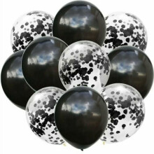 Grote partij van 12 inch confetti ballonnen van glanzend latex met de tekst "Happy Birthday" (verjaardag) of als decoratie voor bruiloften en feesten.