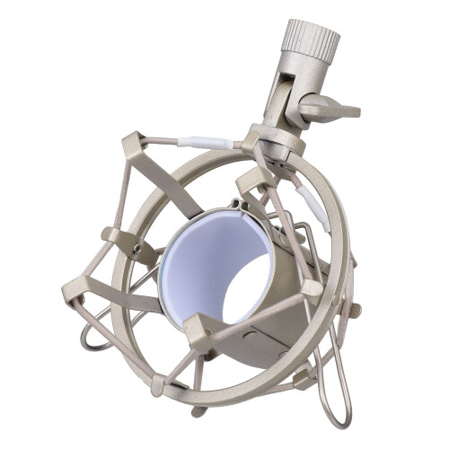 2Pièces Clip Microphone Argent Anti-Vibrations Pour Chant Et Jeux