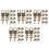 50Ensembles Métal Marron Clair Coffre Pirate 6