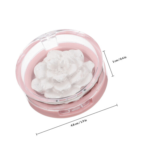 Highlighter Poudre Compacte En Forme De Rose Argent Pour Pommettes 1