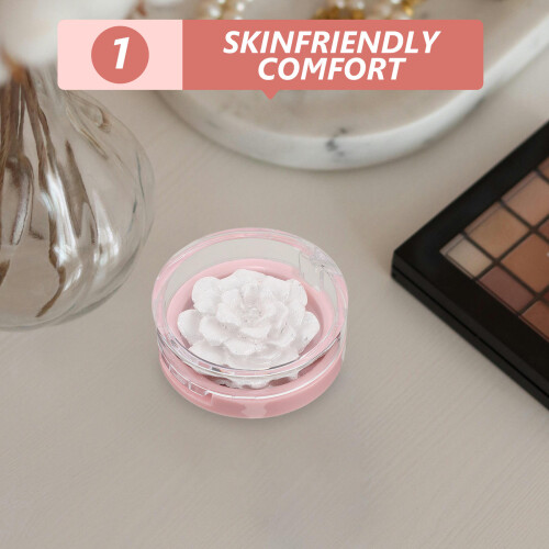 Highlighter Poudre Compacte En Forme De Rose Argent Pour Pommettes 2