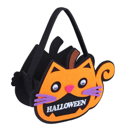 Τσάντα Quinlirra Halloween με καραμέλες, φορητή τσάντα καραμέλας από τσόχα για παιδιά, 1