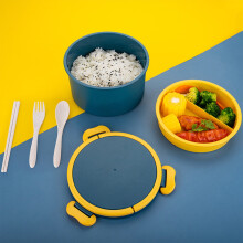 Lot de 2 boîtes bento étanches de 1300 ml à 3 compartiments pour enfants et adultes, compatibles lave-vaisselle et congélateur, sans BPA –