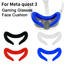 SUSUchens VR-Headset Silikon-Gesichtspolster für Meta Quest 3, schweißabweisend, waschbar, weich, kompatibel mit Meta Quest 3, Blau