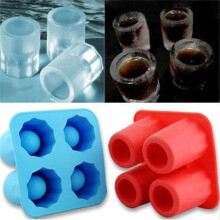 3D formy na ľad, veľké misky na ľad, silikónová guma, zábavný veľký výrobník ľadu do mrazničky na džúsy, umývačka riadu, modrá