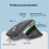 Wireless Mouse Bluetooth 5.0 Mouse 2.4G Wireless Portable Optical Mouse Ergonomic Right Hand Computer Mice Gray 6