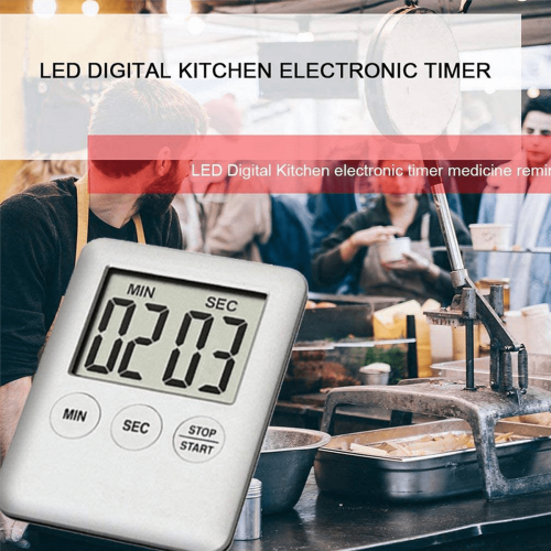 2X LED Digital Køkken Elektronisk Timer Nedtælling Medicin Påmindelse Køkken Timer Bærbar 2