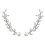 Guangmc Leaf Climber Rhinestone Perle Øredobber til Bryllup (Sølv) 1