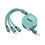 Jacenvly2024New5Gear RetractableΚαλώδιο USB 3 σε 1, Type-C/Micro USB/iOS, Συμβατό με iPhone/Android, Γρήγορη φόρτιση, 3