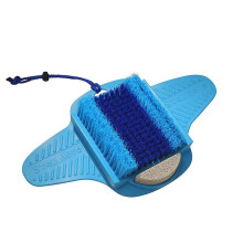 Foot Scrubber with Pumice Stone for Shower, NoBend Foot Cleaner for Dead Skin and Callus Removal