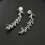 Guangmc Leaf Climber Rhinestone Perle Øredobber til Bryllup (Sølv) 5
