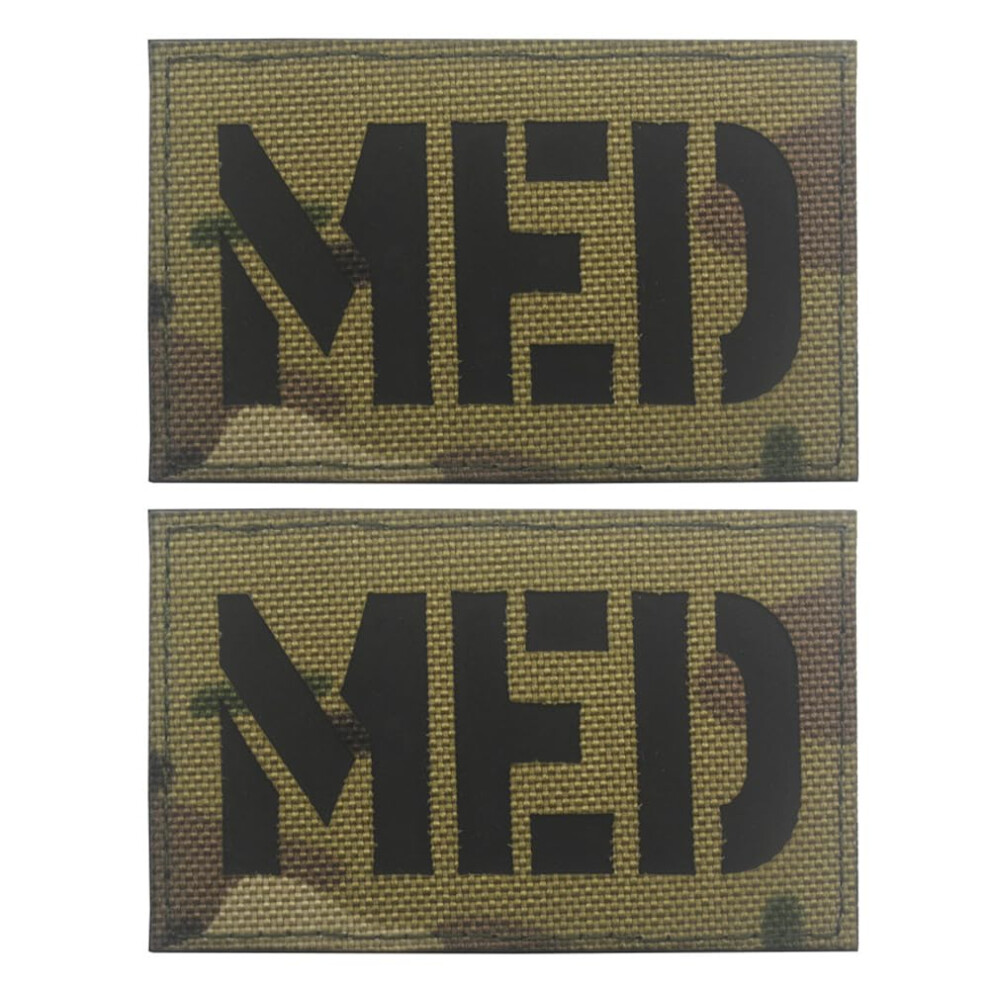 Reflective Medical Patch Set With Star Of Life Hook And Loop For Ems Emt Paramedic Shoulder 9365369196223