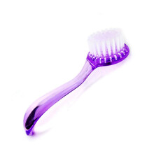Nail Cleaning Brush with Protective Cap Purple Handle for Gentle Hand Scrubbing at Home or Travel