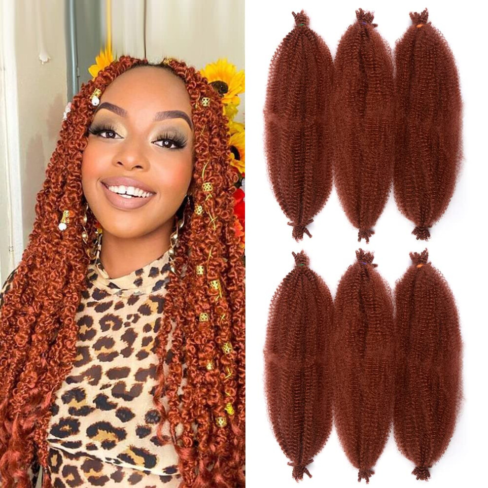 Unisex 18 Inch Spring Twist Crochet Hair Preseparated Kinky Curly Extensions Marley Braiding Hair 350#