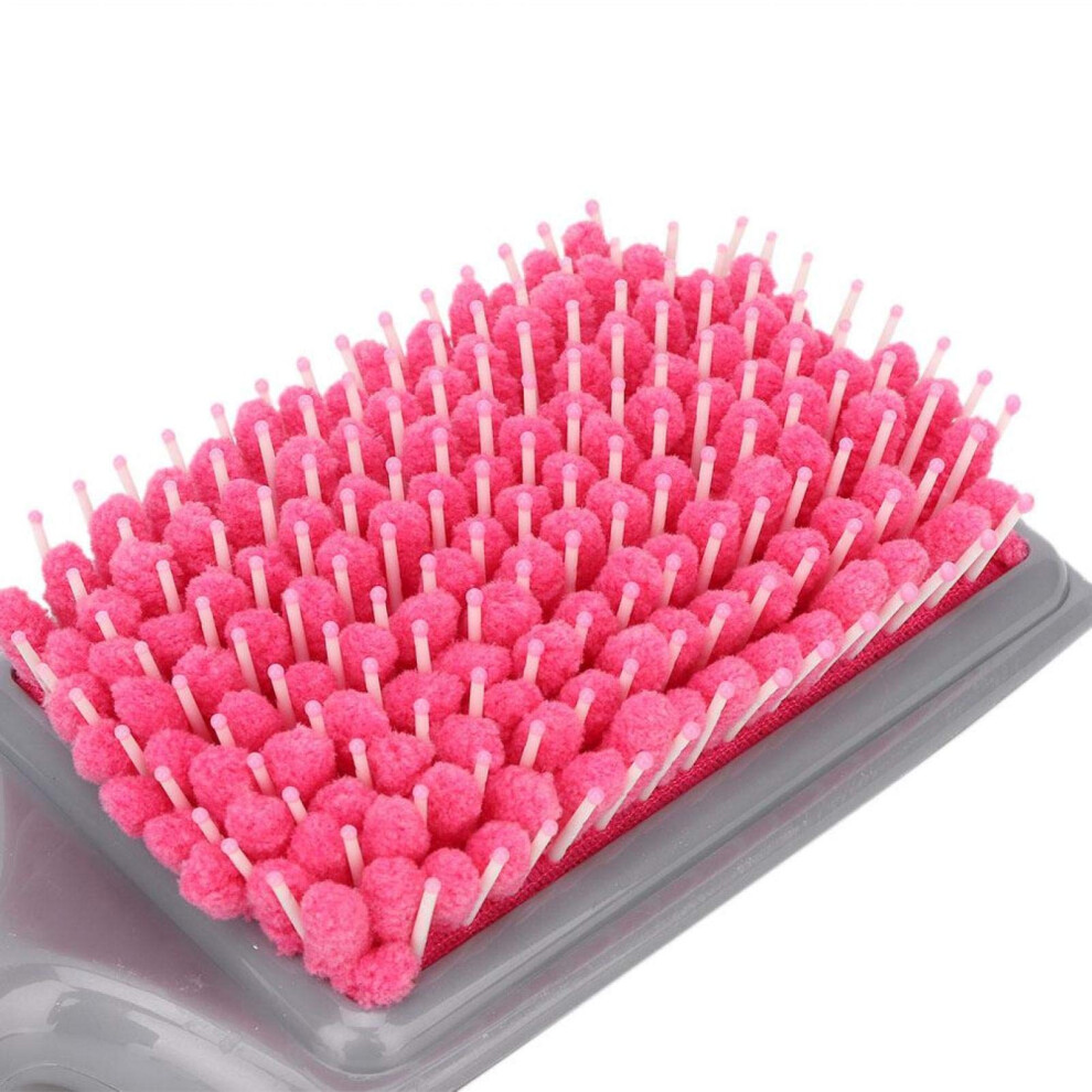 Hair Drying Comb AntiStatic Brush with Absorbent Towel Layer for Quick Drying and Volume Pink