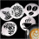 5Pcs Stainless Steel Coffee Stencils Set with Interchangeable Patterns for Latte Art Decorating 2