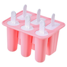 Silicone Popsicle Molds with Sticks 6 Cavity Easy Release Ice Cream Maker for Homemade Treats