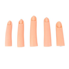 Nail Art Practice Finger Model with Realistic Design, Reusable Manicure Training Hand for Beginners