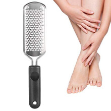 Professional Foot Callus Remover for Dry and Wet Feet, Ergonomic Stainless Steel Foot File Black