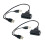 2Pièces Adaptateur USB À Câble Dur Portable Noir Cuivre 1